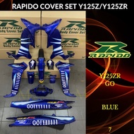 RAPIDO BODY COVER SET Y125ZR/125ZR GO (7) BLUE (STICKER TANAM/AIRBRUSH) Y125ZR/125ZR COVER SET