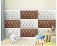 PROMO!!! Wallpaper dinding 3D Foam Anti Air Kedap suara headboard bed EMPUK Tebal