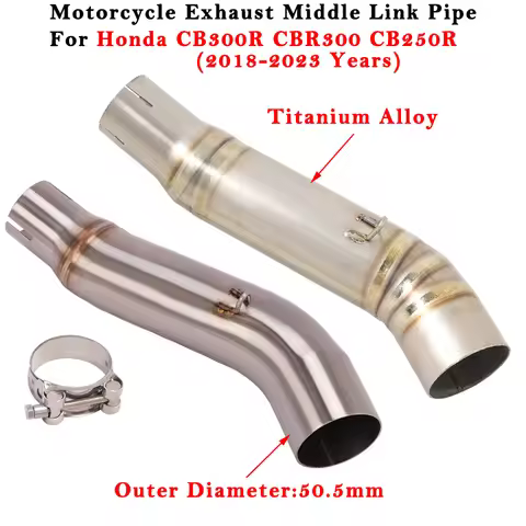 Motorcycle Exhaust System Modified Muffler 51mm Middle Link Pipe For HONDA CB300R CBR300 CB300F CB25