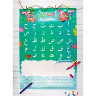 Poster menulis alif ba ta pertamaku alat bantuan mengajar