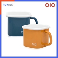 OIC Enamel Canister 1.5L 2Color(Amber Yellow/Washable Blue) Enamel Pot Camping Pot  Induction (IH) Available Induction Pot