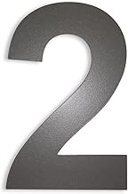 KTC-HOME - Premium House Number Iron Glimmer with Mounting Material - Powder Coated - Arial - Height