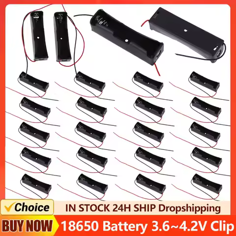 10-100pcs 18650 Power Bank Cases 3.6V-4.2V 18650 Battery Holder Storage Box Case 1 Slot Battery Cont