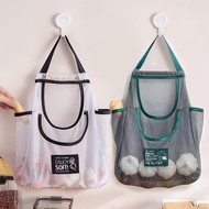 Large Practical Mesh Hanging Storage Bag Vegetables Fruits Hollow Holder Women Shopping Grocery Tote
