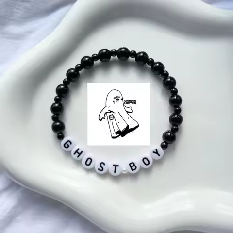 lil peep ghost boy beaded bracelet music inspired Handmade