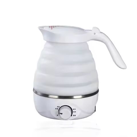 110V 220V 0.6L Mini Folding Kettle Silicone Electric Kettle Portable Small Outdoor Traveling Kettle 