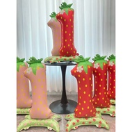 STRAWBERRY SINGLE NUMBER STAND BALLOON NUMBER BALLOON