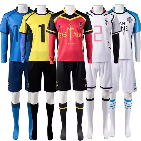 Anime Blue Lock Costume Ness Kaiser Isagi Reo Nagi Sae Shidou Chigiri Hiori Bastard Munich Football 