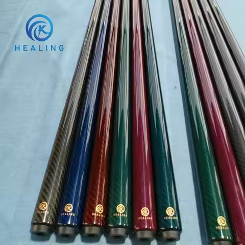 OEM Colourful 3K Billiard Cues Pool Cue Carbon Fiber Shaft 1/2 Split Carbon fiber+Glassfiber Butt Po
