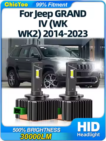 LED Headlight Bulbs 120W Super Bright HID Xenon Lights 6000K Canbus No Error For Jeep GRAND CHEROKEE