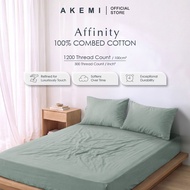 AKEMI Cotton Select Affinity Fitted Sheet Set | 100% Cotton 1200TC (Super Single/Queen/King)