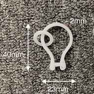 Móc Treo Rèm Vải Ri Đô DIGA HOME - Móc Khoen Nhựa Treo Màn Cửa Tròn Có Thể Tháo Rời