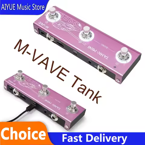 M-VAVE Tank Mini Multic Effects Guitar Bass Pedal Support IR and OTG Recording Built-in Cab/Amp/Mod/