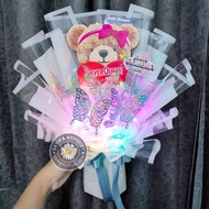 Bouquet Coklat Bear Silverqueen Valentine Gift Boneka Beruang | Bucket