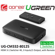 UGREEN CM332 HDMI SWITCHER 3 IN 1 OUTPUT WITH REMOTE, SUPPORT 4K@30HZ HDMI SWITCH (UG-CM332-80125)