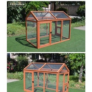 Solid Wooden Chicken Cage Pet Cage Duck Coop Pigeon Rabbit Cage Net Frame Indoor and Outdoor Cat/Wooden Garden Backyard Chicken Coop Rabbit Hutch Wood Cage Poultry House