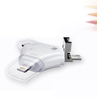 4 in 1 USB HUB Card Reader Micro SD Card Reader Lightning USB Type-C Connector OTG HUB Adapter