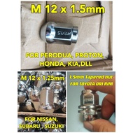 [FOR 19mm Tyre Spanar Lever] Rim Nut M12x1.5 M12x1.25 Wheel Lug Nut Nat Tayar Honda Proton Toyota Nut