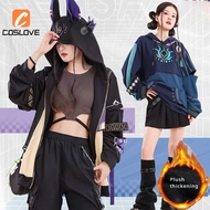 Anime Game Genshin Impact Tighnari Cyno Fan Made Daily Costume Cosplay Hoodie Suit for Adult Party P
