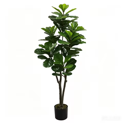 Artificial Fiddle Leaf Fig Tree, 160cm/180cm Lifelike Faux Fiddle Leaf Fig Plant with Natural Trunk,
