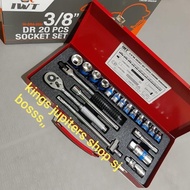 Eyes SOCKET IWT SET 3/8DR 6PT 6MM-22MM 20PCS Key SOCKET 3/8DR SOCKET 3/8DR