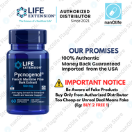 Life Extension Pycnogenol® French Maritime Pine Bark Extract 100 mg 60 vegetarian capsules EXP:06/28