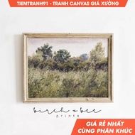 Tranh treo tường Vintage Landscape Painting 19th Century Art Meadow tặng kèm đinh treo nhận in the