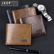 JEEP SPIRIT 1941 ESTD Men's wallet Men's wallet Premium leather wallet Short wallet Men's wallet Mul