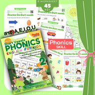 (3-6yrs.) Phonics Set ทำในTabletได้ โฟนิกส์ เด็ก ภาษาอังกฤษ แบบฝึกหัด อนุบาล ป.1 ป.2 ป1 ป2