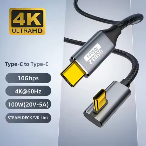 PD100W 5A USB C to C Cable USB32 Gen2 10Gbps 4K60Hz Screen Mirroring QC4.0 QC3.0 Fast Charging For i