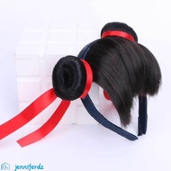 JENNIFERDZ Children Headwear, Funny Stage Performance Movie Nezha Headband, Hilarious Double Hair Bu