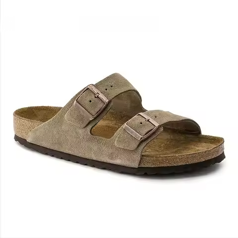 BK Boken shoes, genuine leather slippers, casual cork shoes, thick soled single line men's sandals, 
