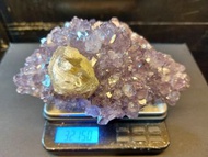 罕有巴西紫晶簇黃晶方解共生水晶 （3215 g）