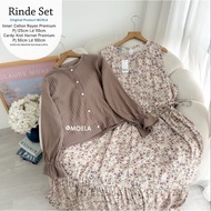 Diren Rinde set dress + cardy jumbo allsize busui premium moela berlabel