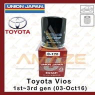 Union Japan Oil Filter for Toyota Vios 1st Gen~3rd Gen (2003 - Oct 2016)