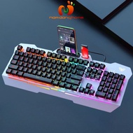 AULA F3010 Wired Keyboard - 104 Key Gaming Keyboard with Colored Light and Handy S50, S20 Mouse AULA