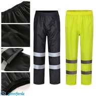 JENNIFERDZ Reflective Rain Pants, Oxford Breathable Rain Hiking Trousers, Quick Dry Double-layer Com