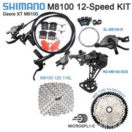 shimano Deore XT M8100 Set Kit 12S SL RD MTB Brake M6100 Chain 12V 12V HG 46/50/52T MS Box 12V completo V4DI