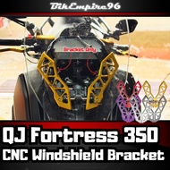 QJ Fortress 350 CNC Windshield Bracket Garnish Windshield CNC Thailook Windshield Bracket QJ Motor F
