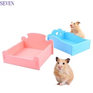 SEVEN Hamster Ice Bed, Detachable Bite Resistant Hamster Toilet, Practical Hamster Sleeping Bed PVC Hamster Splicing Bed Summer