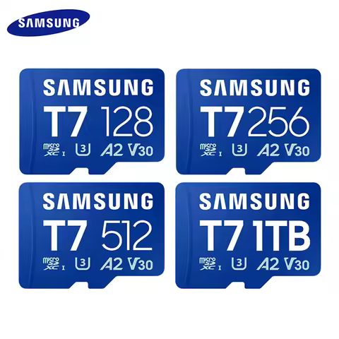 SAMSUNG T7 microSDXC UHS-I Card Original MicroSD TF Flash Card 128GB 256GB 512GB 1TB V30 U3 A2 Memor