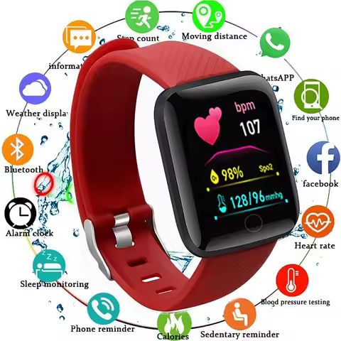 New Smart Watch Full Touch Screen Sports Fitness Watch Bluetooth 5.0 Digital Watch Heart Rate And Bl