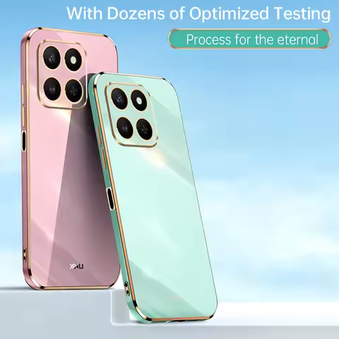 Luxury Plating Soft Silicone Case for Honor 400 Smart X7d 4G 5G Candy Camera Protection TPU Back Cov