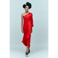ZARA RED ASYMMETRIC MAXI DRESS