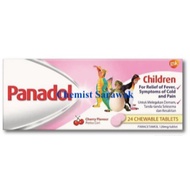 Panadol Children paracetamol 120mg 24 chewable tablets cherry flavour