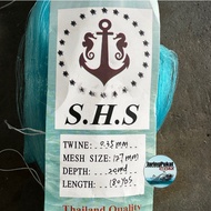 035MM X 127MM(5" Inch) X 20Md (8Kaki) X 180Yds Pukat Jaring Ikan /Mata Tegak/ Isi Kosong / Warna Blu