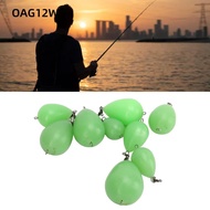 OAG12W Fishing Float, Luminous Egg Shaped Night Fishing Float, Portable PP Fish Float Fishing Access