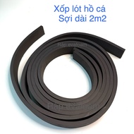 Aquarium foam lining, 2m2 long, 4cm wide, black.
