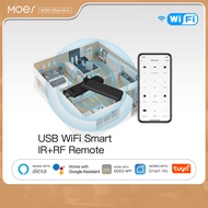 Moes Tuya Infrared WiFi Remote Controller Wireless USB IR+RF Rotate for TV Fan Switch Smart Home Aut