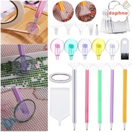 DAPHNE Nail Art Point Drill Pen Cross Stitch 5D Diamond Painting Kits Diamond Painting Tool DIY Crafts Embroidery Sewing Accessories Storage Bag Replacement Pen Heads/Multicolor